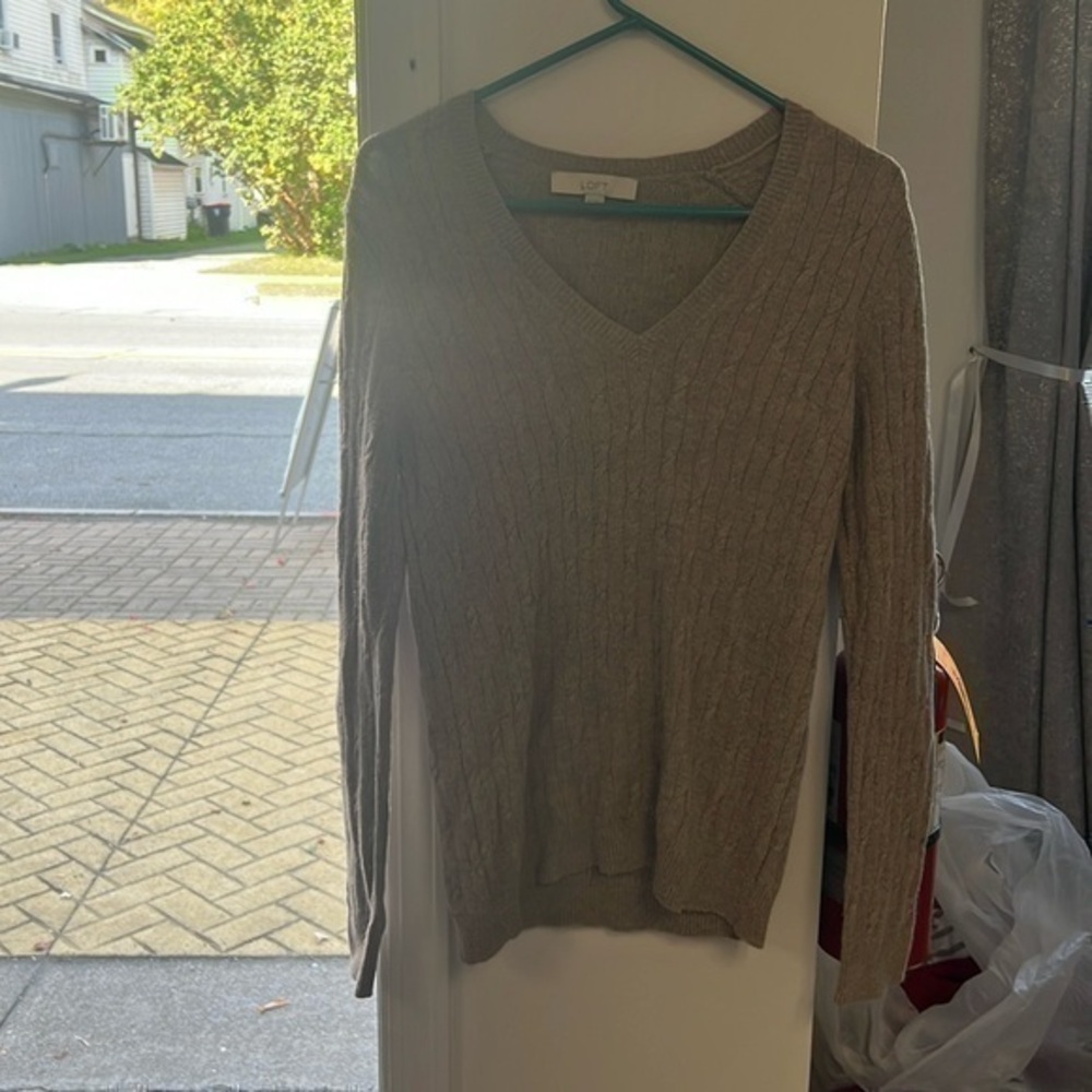 Loft size medium tan lightweight sweater